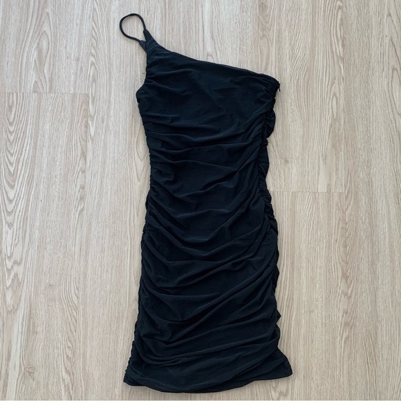 Princess polly mesh ruched one shoulder bodycon mini dress nwot - Picture 3 of 3